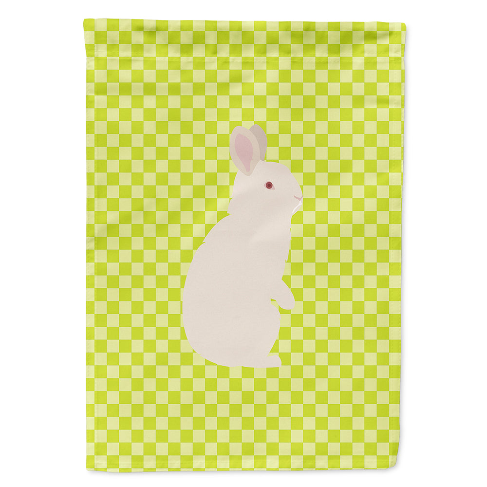 New Zealand White Rabbit Green Flag Canvas House Size BB7791CHF