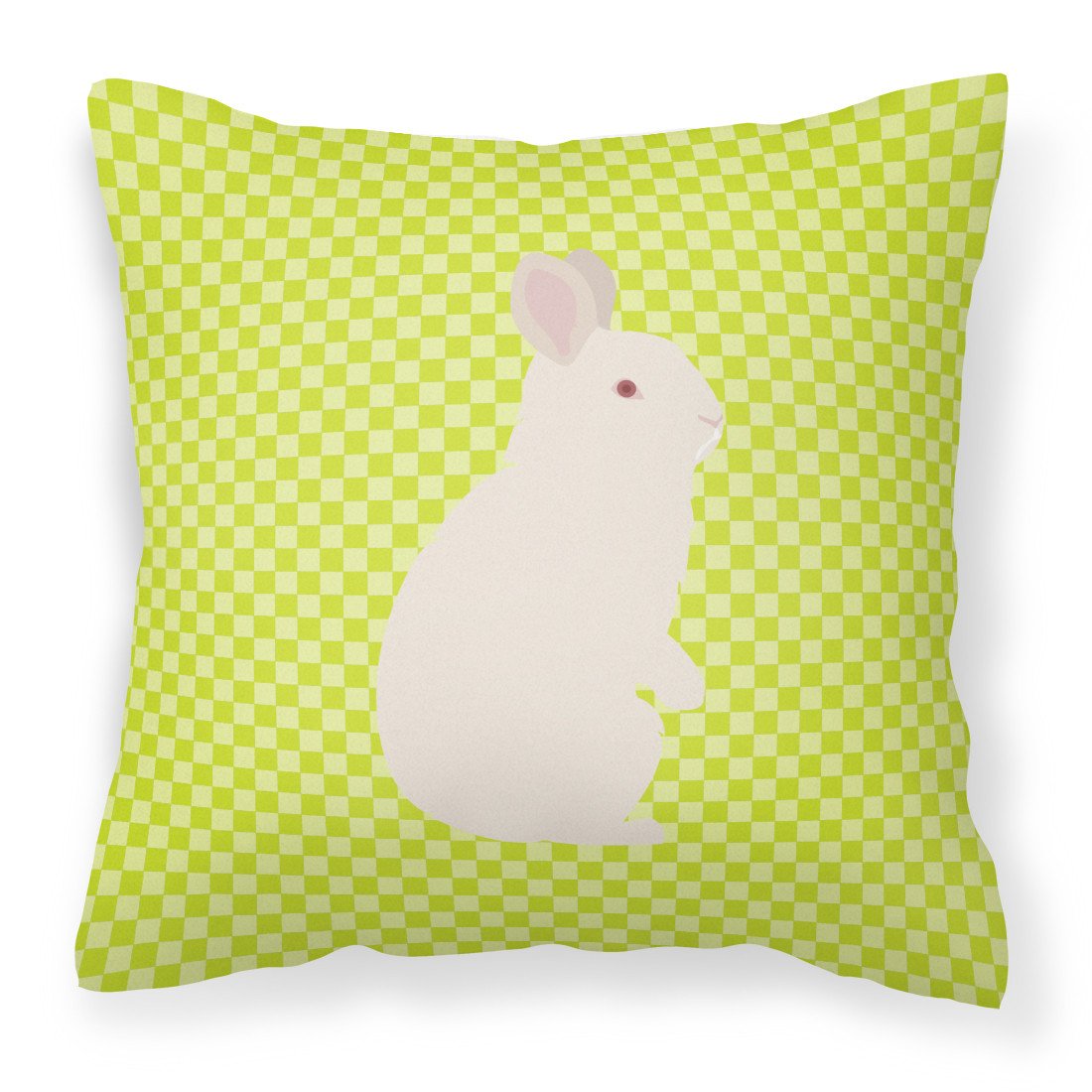 New Zealand White Rabbit Green Fabric Decorative Pillow BB7791PW1818 by Caroline&#39;s Treasures