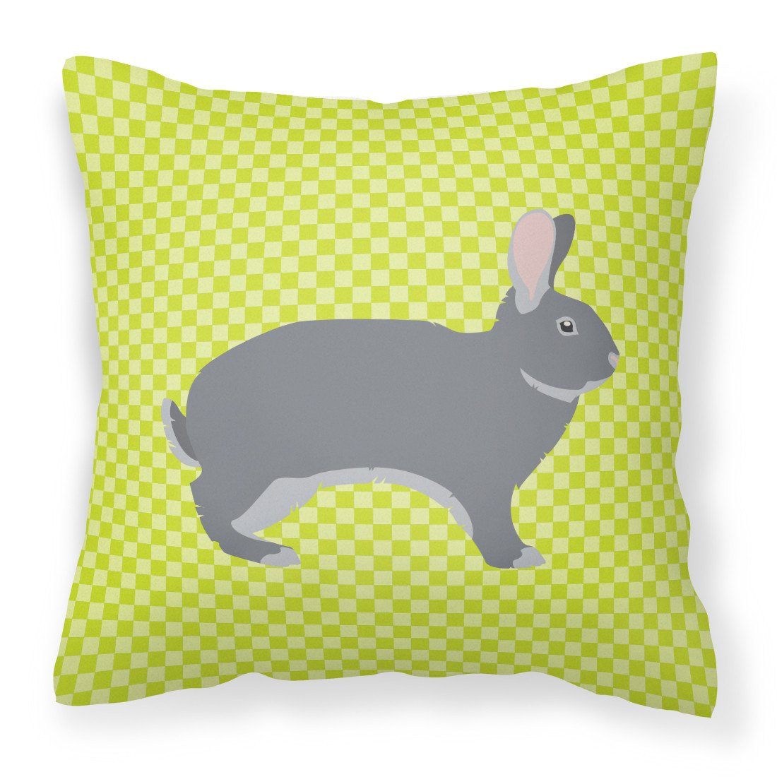 Giant Chinchilla Rabbit Green Fabric Decorative Pillow BB7792PW1818 by Caroline&#39;s Treasures