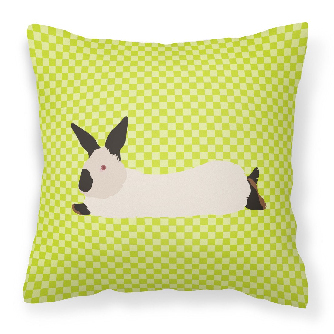 California White Rabbit Green Fabric Decorative Pillow BB7793PW1818 by Caroline's Treasures