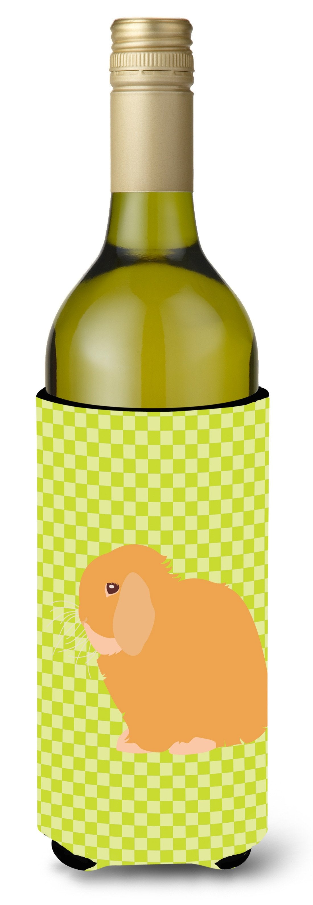 Holland Lop Rabbit Green Wine Bottle Beverge Insulator Hugger BB7794LITERK by Caroline's Treasures