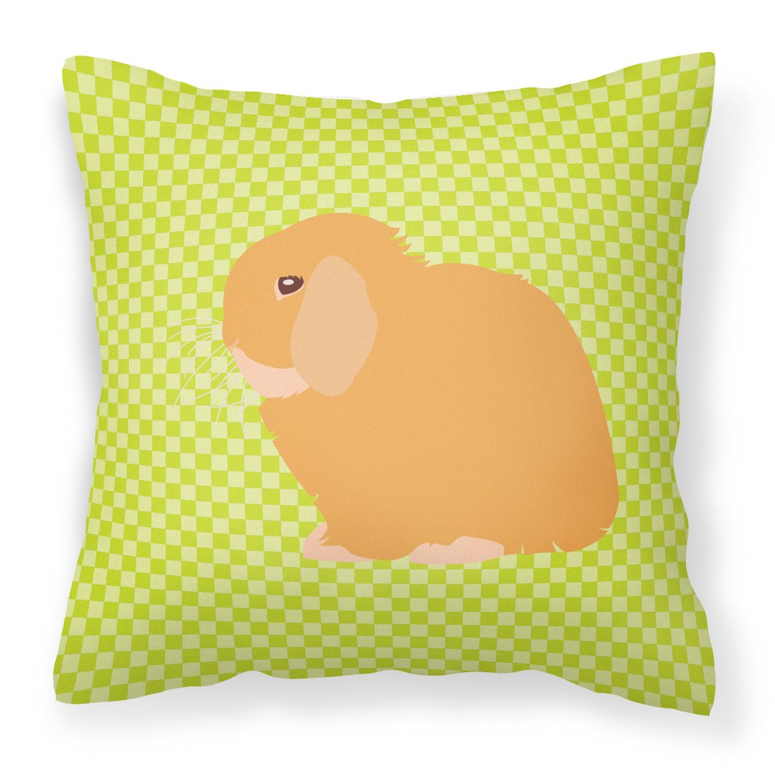 Holland Lop Rabbit Green Fabric Decorative Pillow BB7794PW1818 by Caroline's Treasures