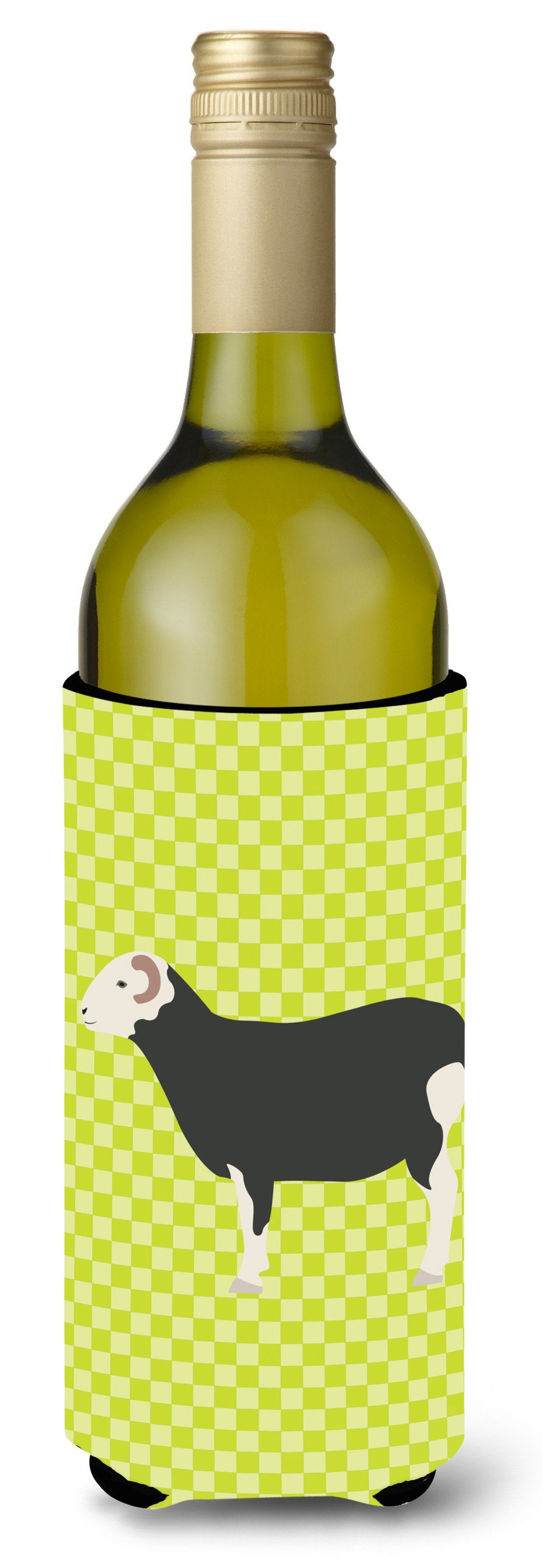 Herwick Sheep Green Wine Bottle Beverge Insulator Hugger BB7796LITERK by Caroline&#39;s Treasures