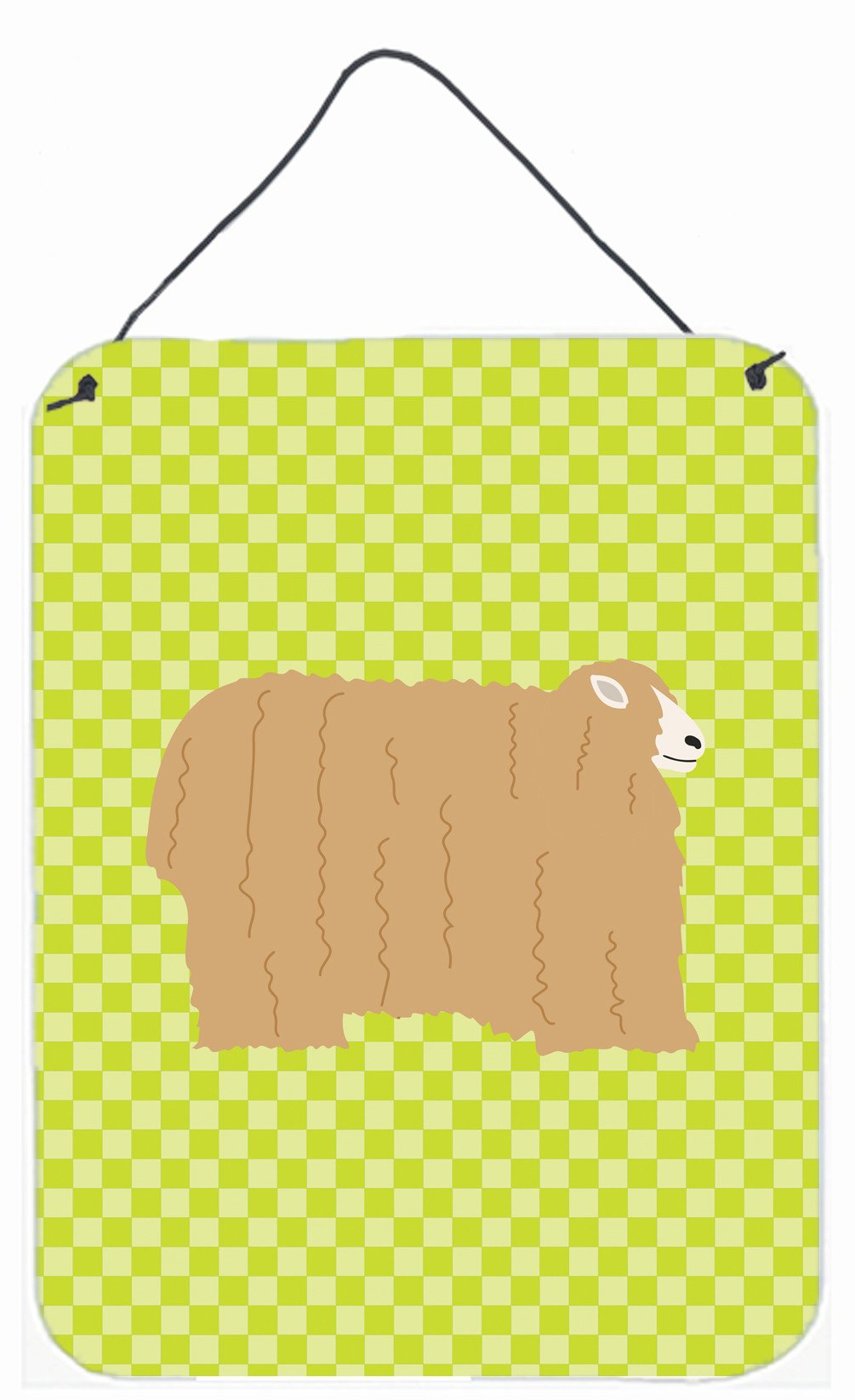 Lincoln Longwool Sheep Green Wall or Door Hanging Prints BB7797DS1216 by Caroline&#39;s Treasures