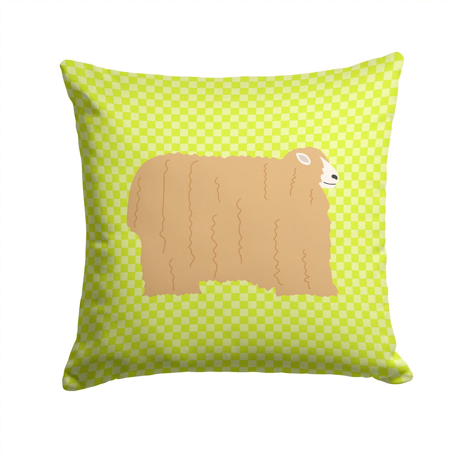 Lincoln Longwool Sheep Green Fabric Decorative Pillow BB7797PW1414 - the-store.com