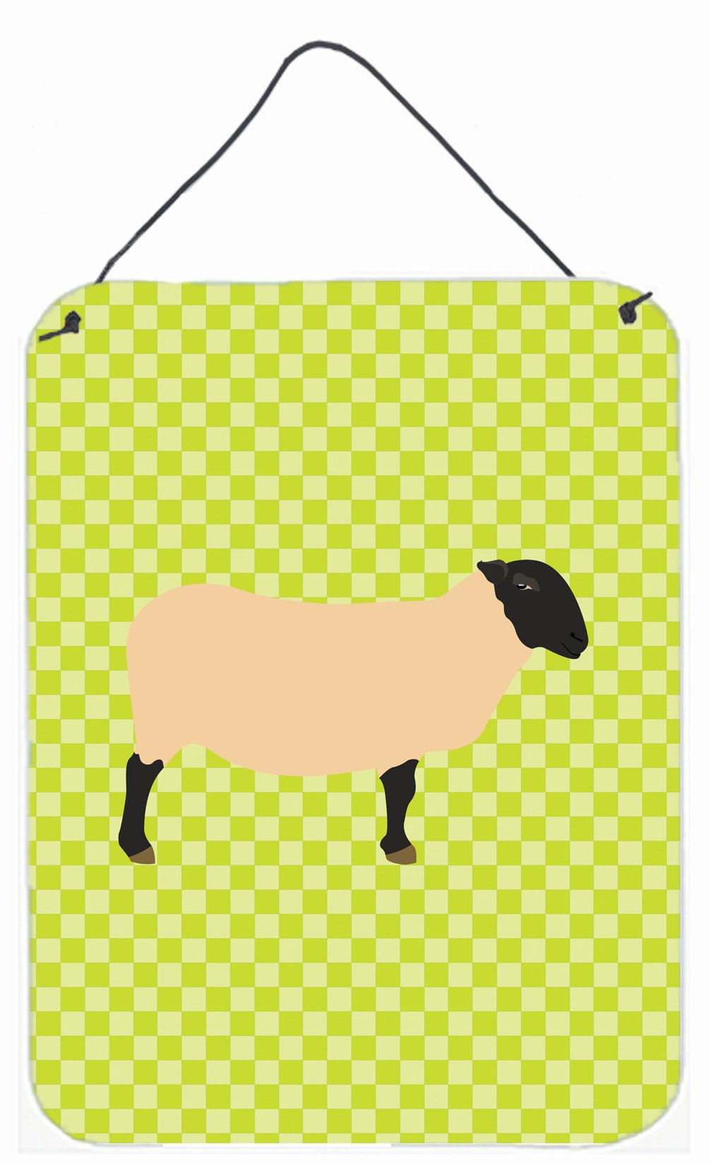 Suffolk Sheep Green Wall or Door Hanging Prints BB7798DS1216 by Caroline&#39;s Treasures
