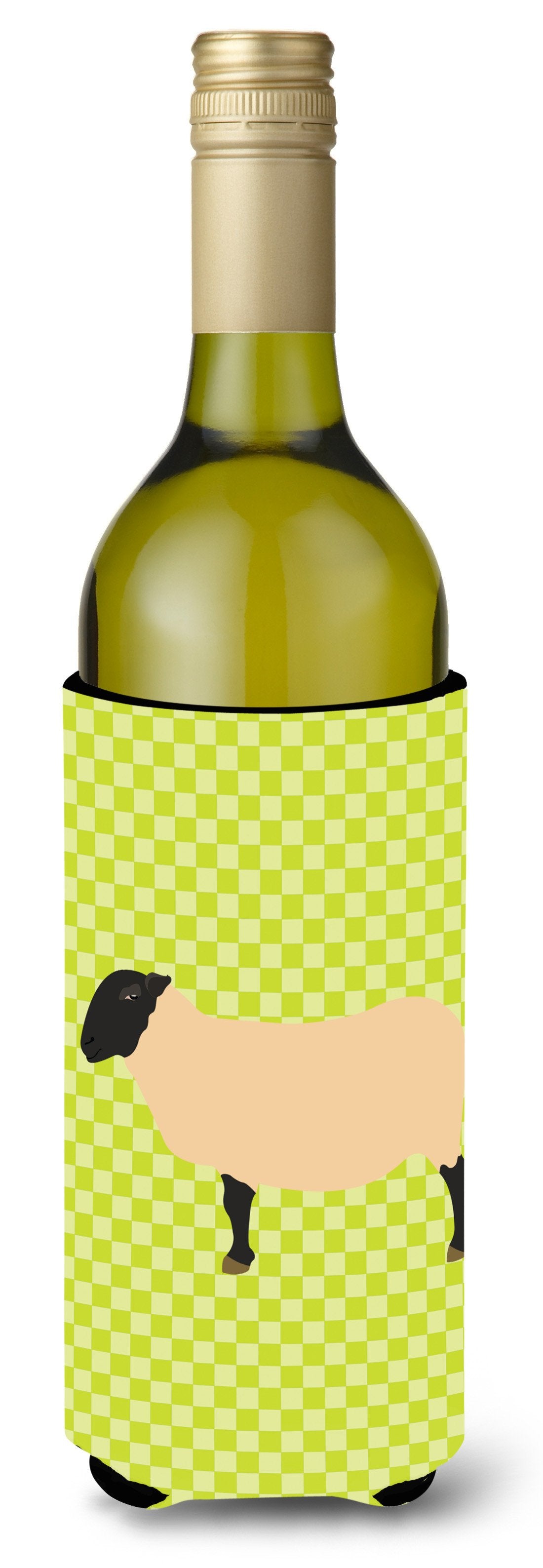 Suffolk Sheep Green Wine Bottle Beverge Insulator Hugger BB7798LITERK by Caroline's Treasures