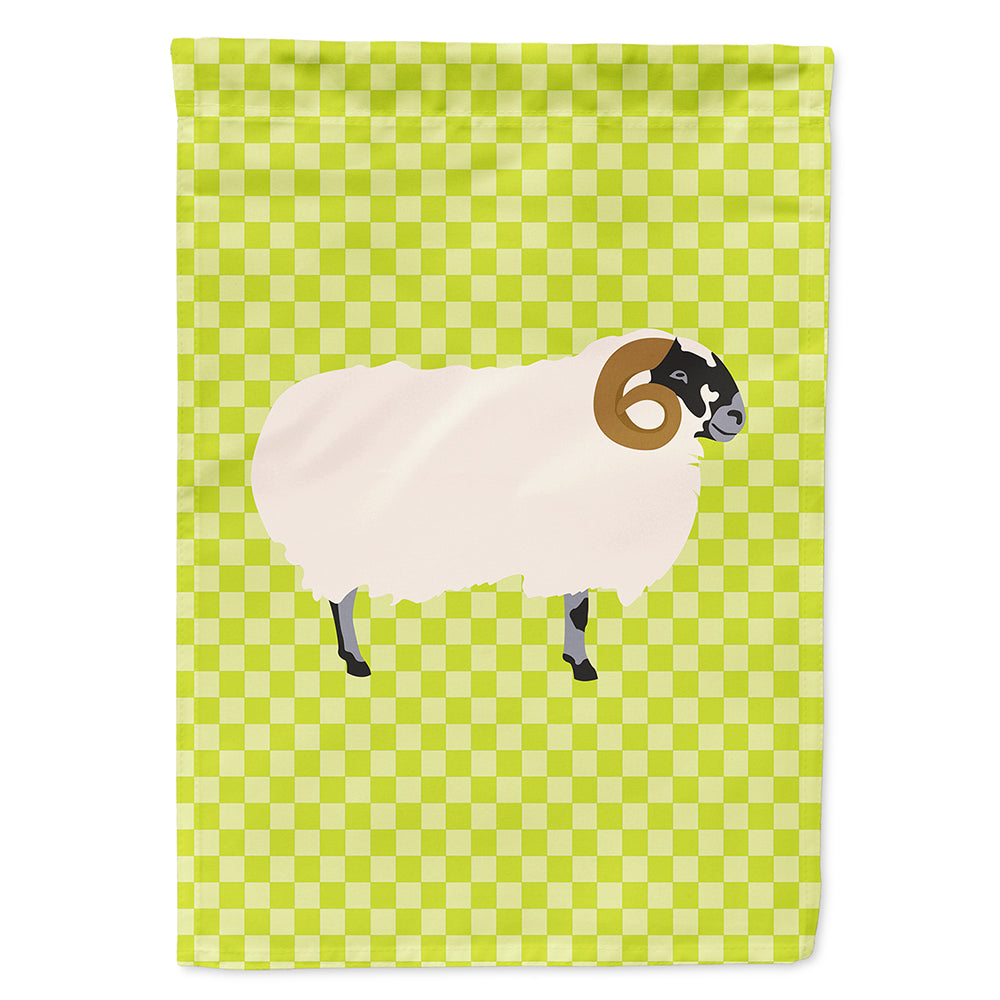 Scottish Blackface Sheep Green Flag Canvas House Size BB7799CHF