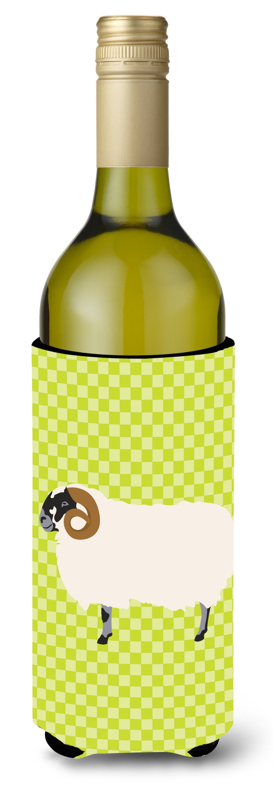 Scottish Blackface Sheep Green Wine Bottle Beverge Insulator Hugger BB7799LITERK by Caroline's Treasures