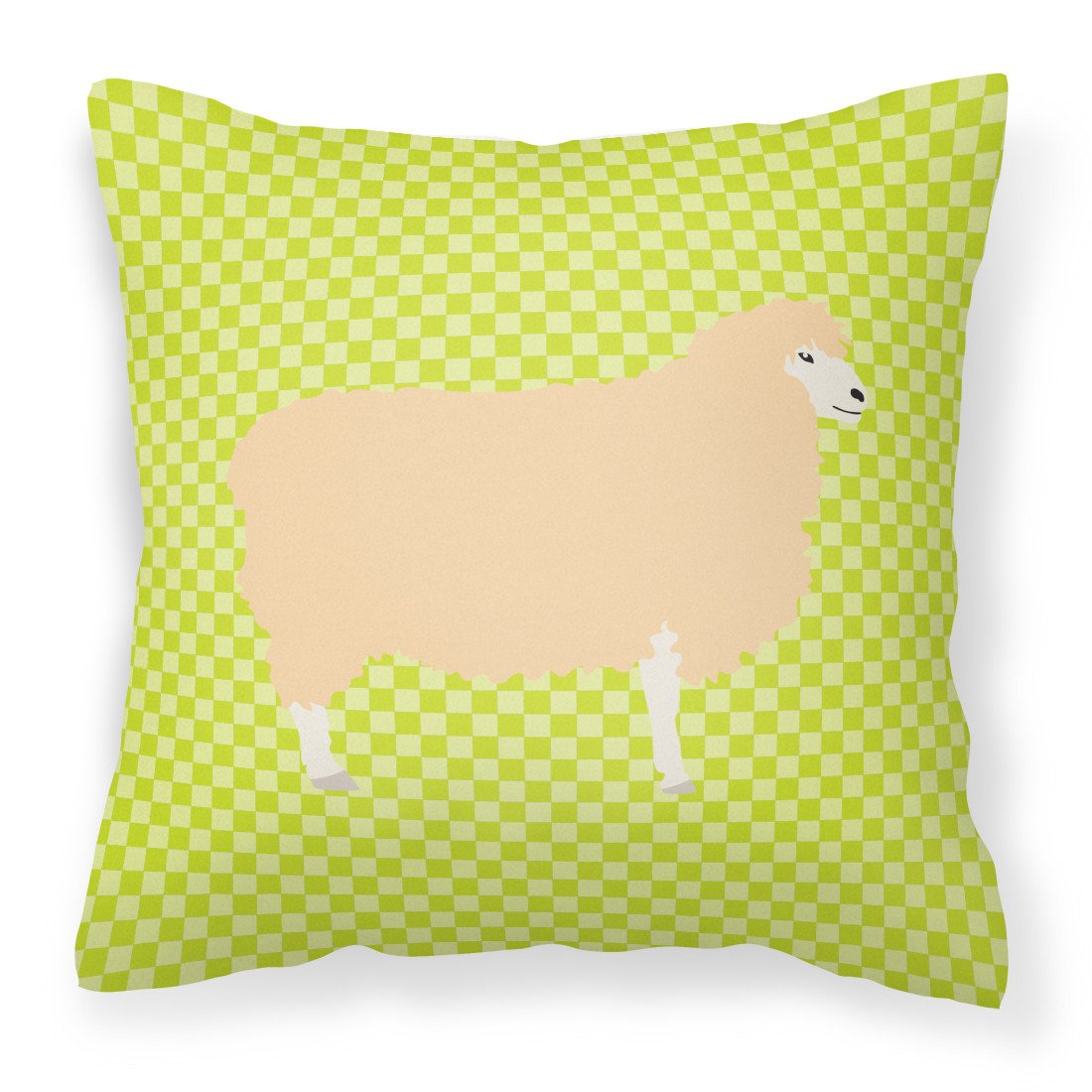 English Leicester Longwool Sheep Green Fabric Decorative Pillow BB7800PW1818 by Caroline&#39;s Treasures