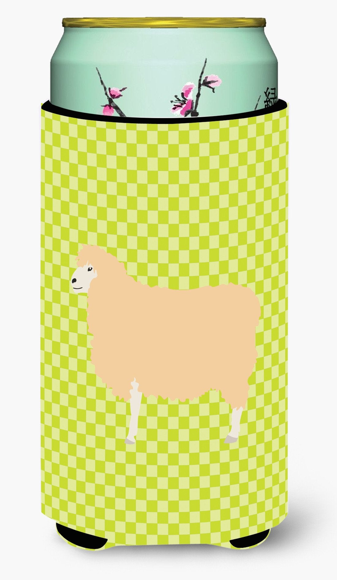 English Leicester Longwool Sheep Green Tall Boy Beverage Insulator Hugger BB7800TBC by Caroline&#39;s Treasures