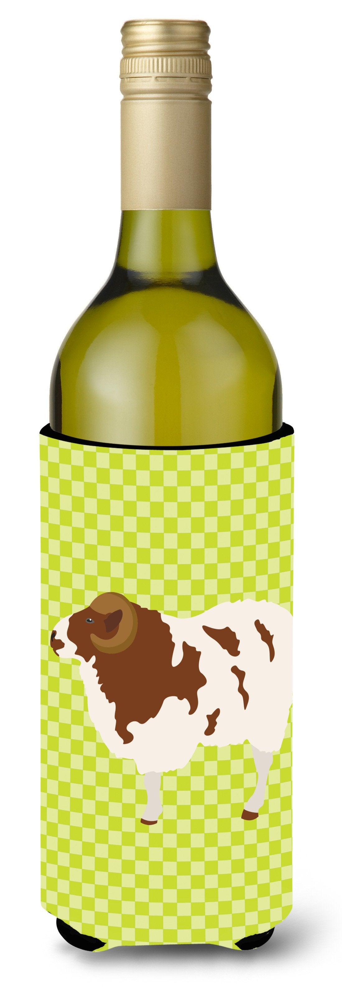 Jacob Sheep Green Wine Bottle Beverge Insulator Hugger BB7801LITERK by Caroline&#39;s Treasures