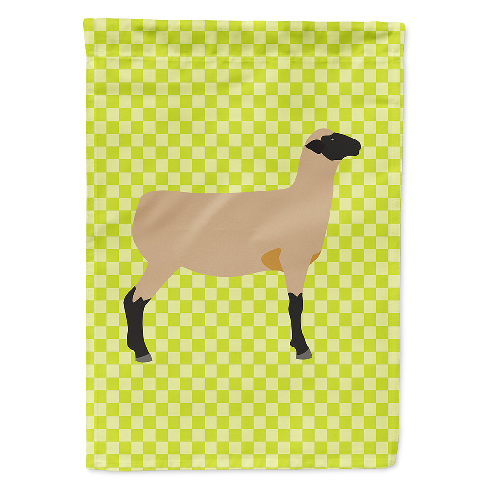 Hampshire Down Sheep Green Flag Canvas House Size BB7802CHF  the-store.com.