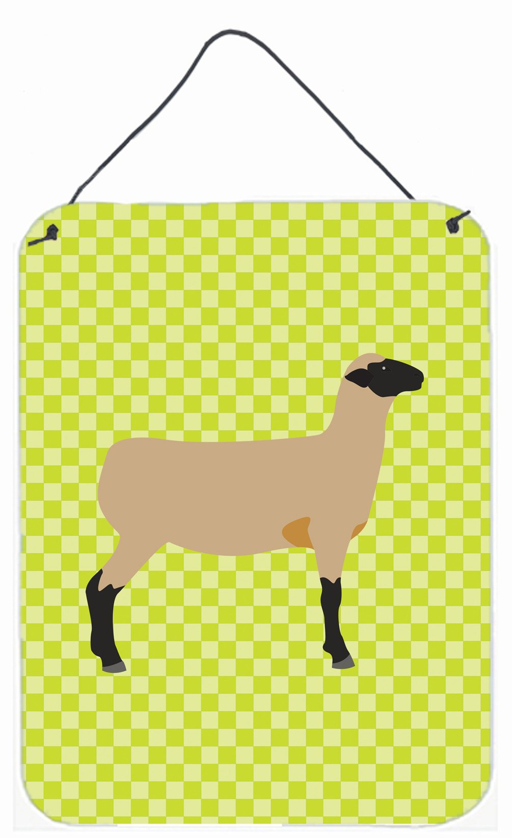 Hampshire Down Sheep Green Wall or Door Hanging Prints BB7802DS1216 by Caroline&#39;s Treasures