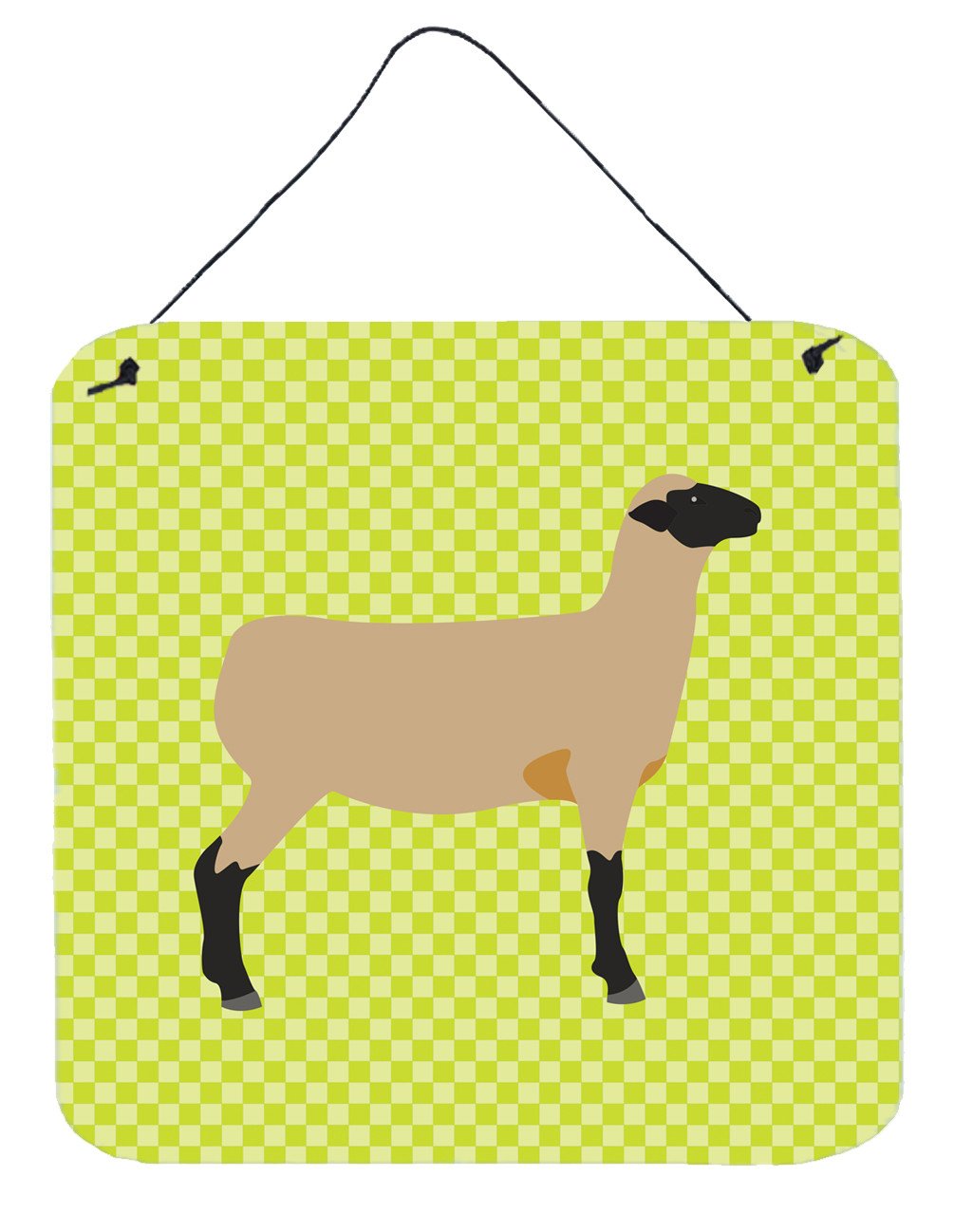 Hampshire Down Sheep Green Wall or Door Hanging Prints BB7802DS66 by Caroline&#39;s Treasures