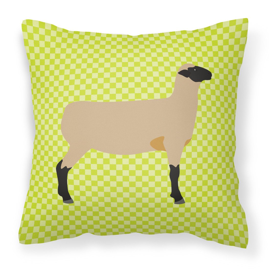 Hampshire Down Sheep Green Fabric Decorative Pillow BB7802PW1818 by Caroline's Treasures