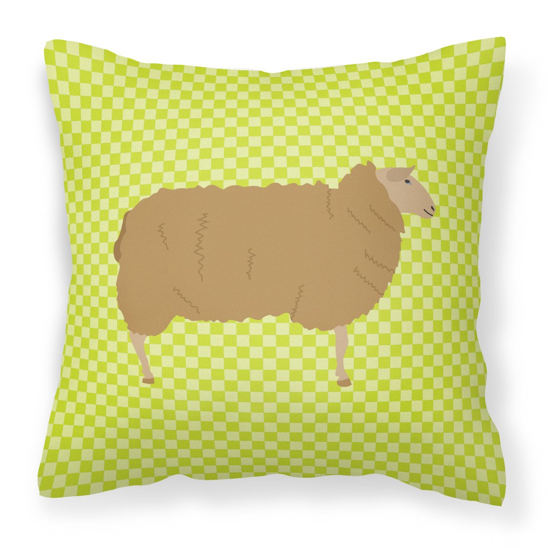 East Friesian Sheep Green Fabric Decorative Pillow BB7803PW1818 by Caroline&#39;s Treasures
