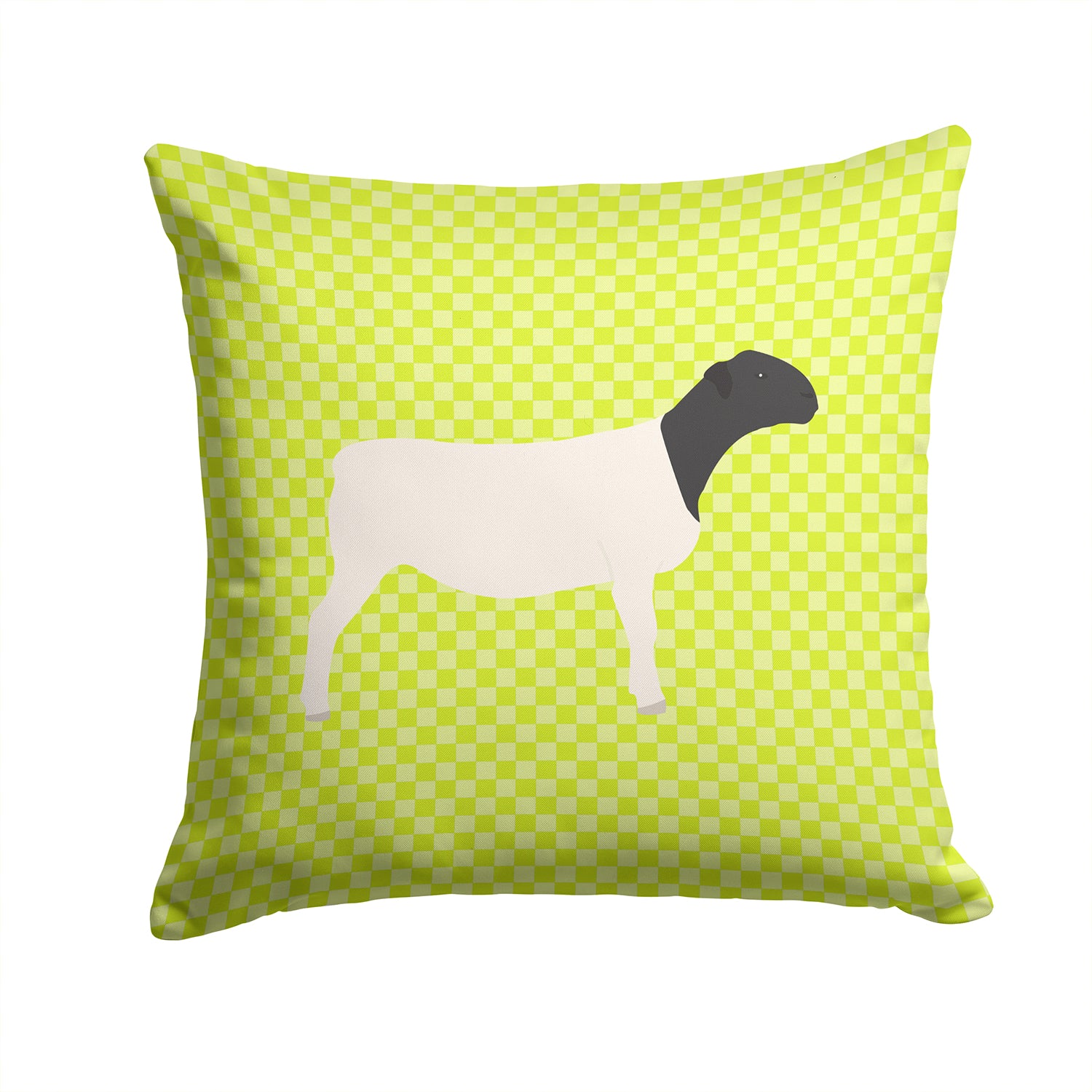 Dorper Sheep Green Fabric Decorative Pillow BB7804PW1414 - the-store.com