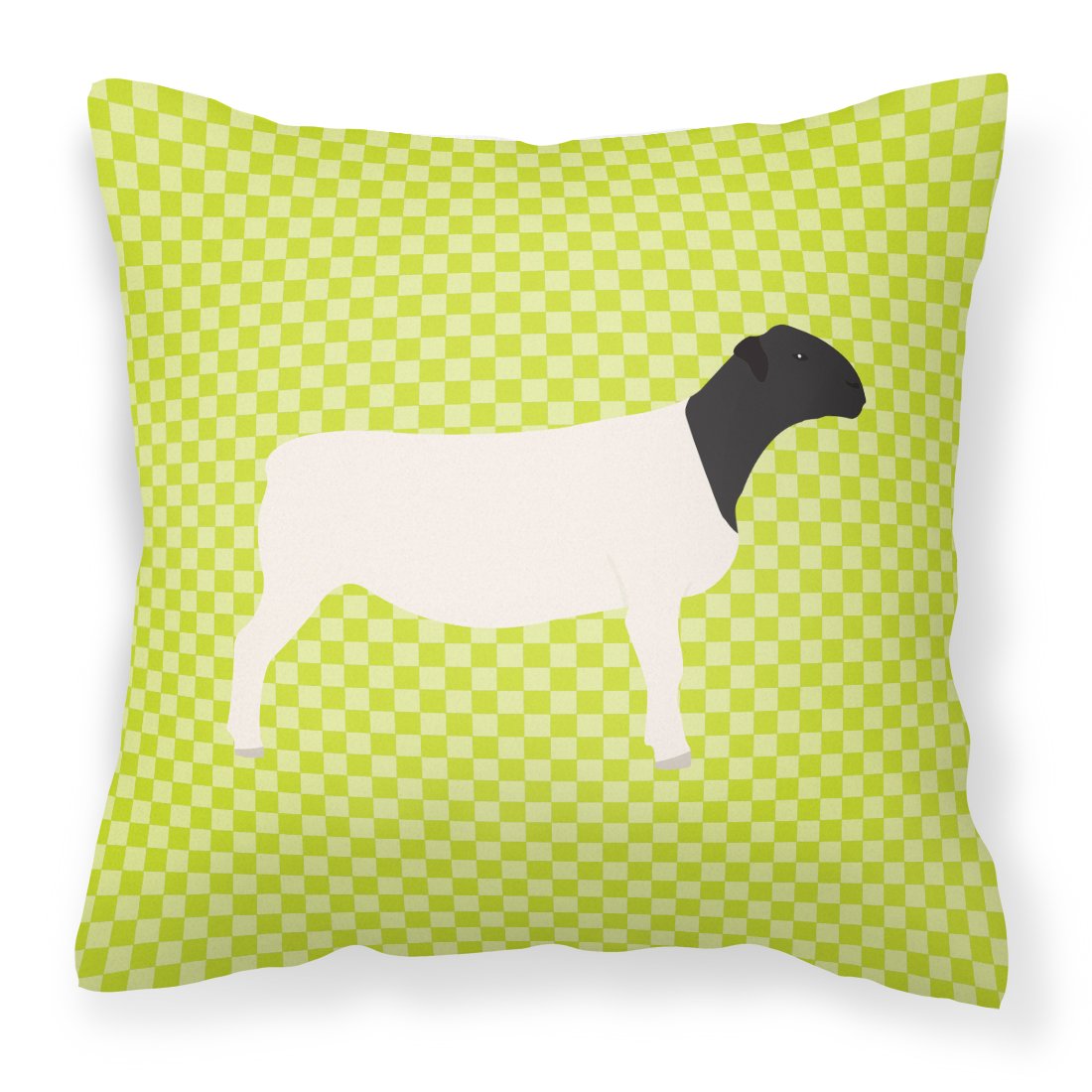 Dorper Sheep Green Fabric Decorative Pillow BB7804PW1818 by Caroline&#39;s Treasures