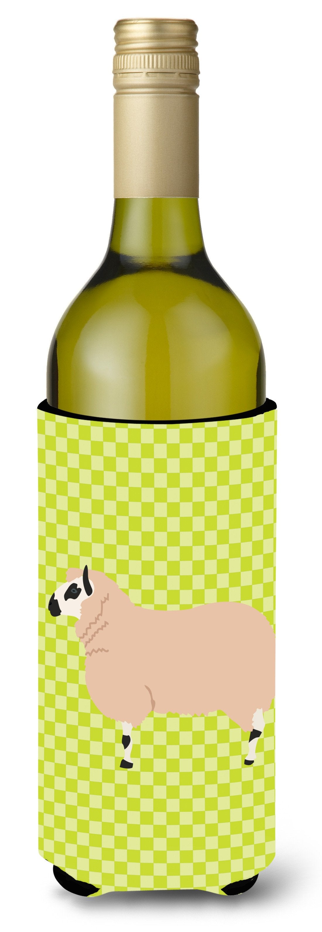Kerry Hill Sheep Green Wine Bottle Beverge Insulator Hugger BB7805LITERK by Caroline&#39;s Treasures