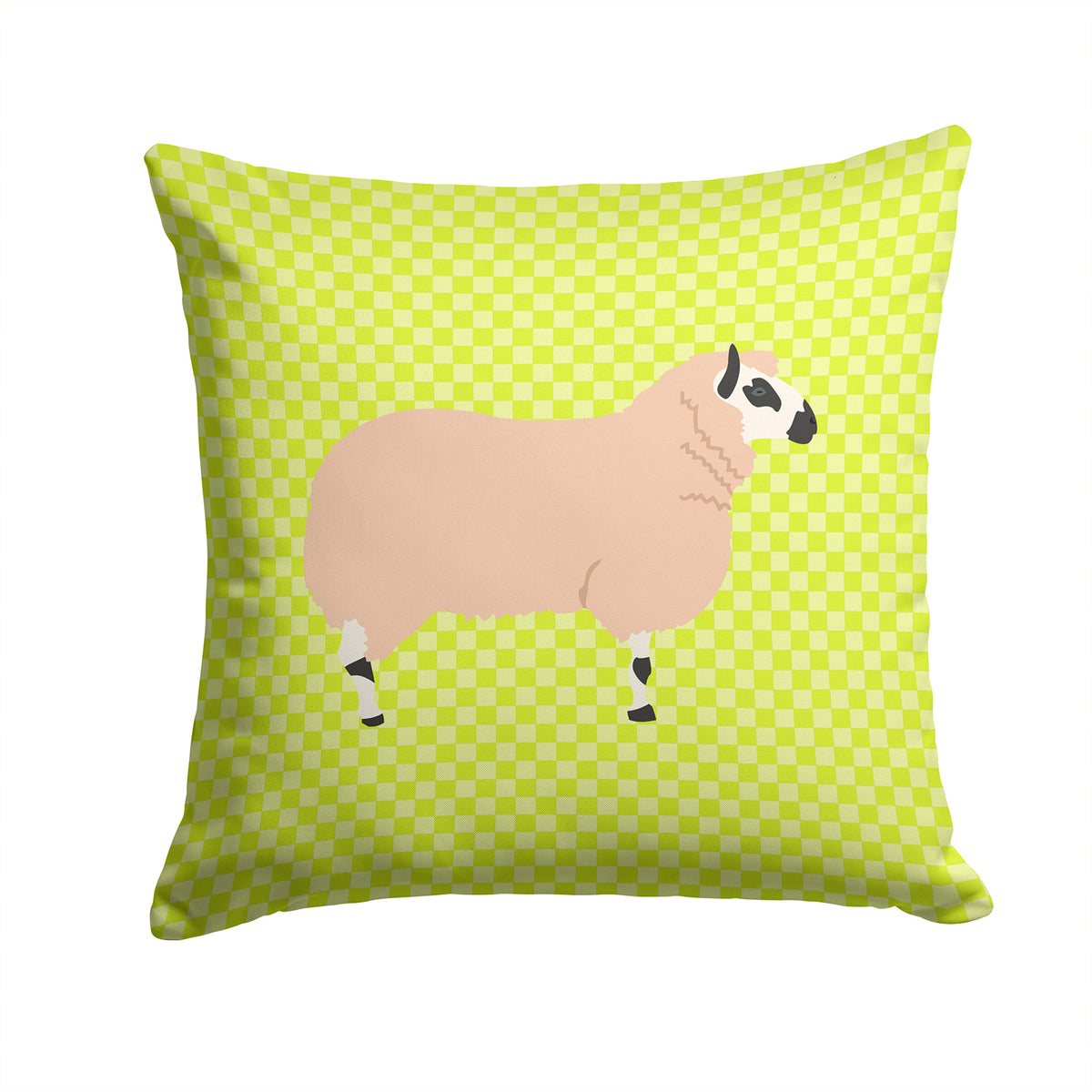 Kerry Hill Sheep Green Fabric Decorative Pillow BB7805PW1414 - the-store.com