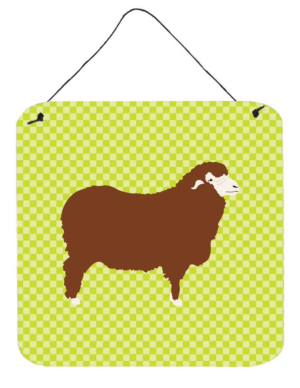 Merino Sheep Green Wall or Door Hanging Prints BB7807DS66 by Caroline&#39;s Treasures