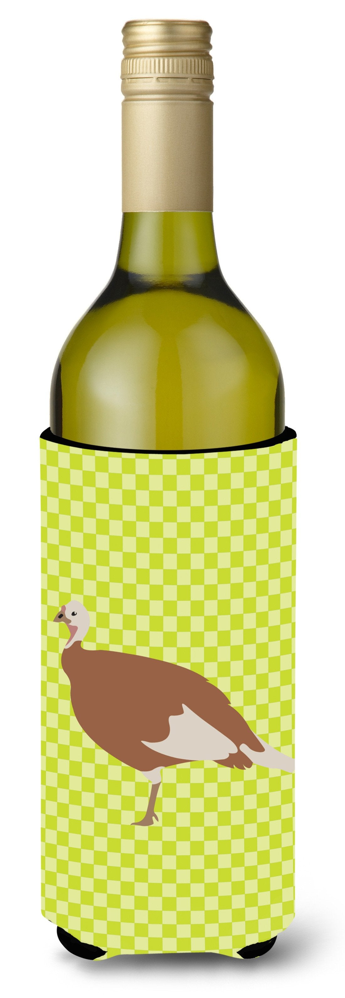 Jersey Buff Turkey Hen Green Wine Bottle Beverge Insulator Hugger BB7810LITERK by Caroline&#39;s Treasures