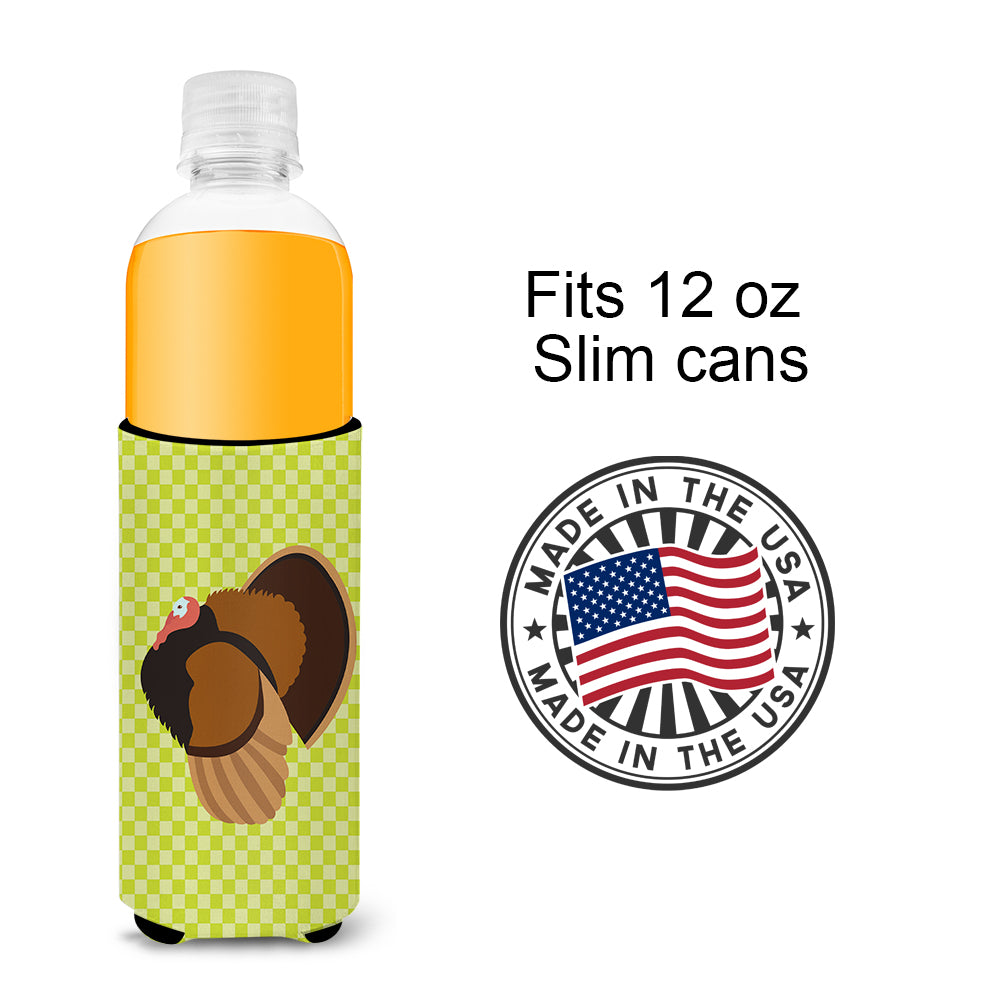 Bronze Turkey Green  Ultra Hugger for slim cans