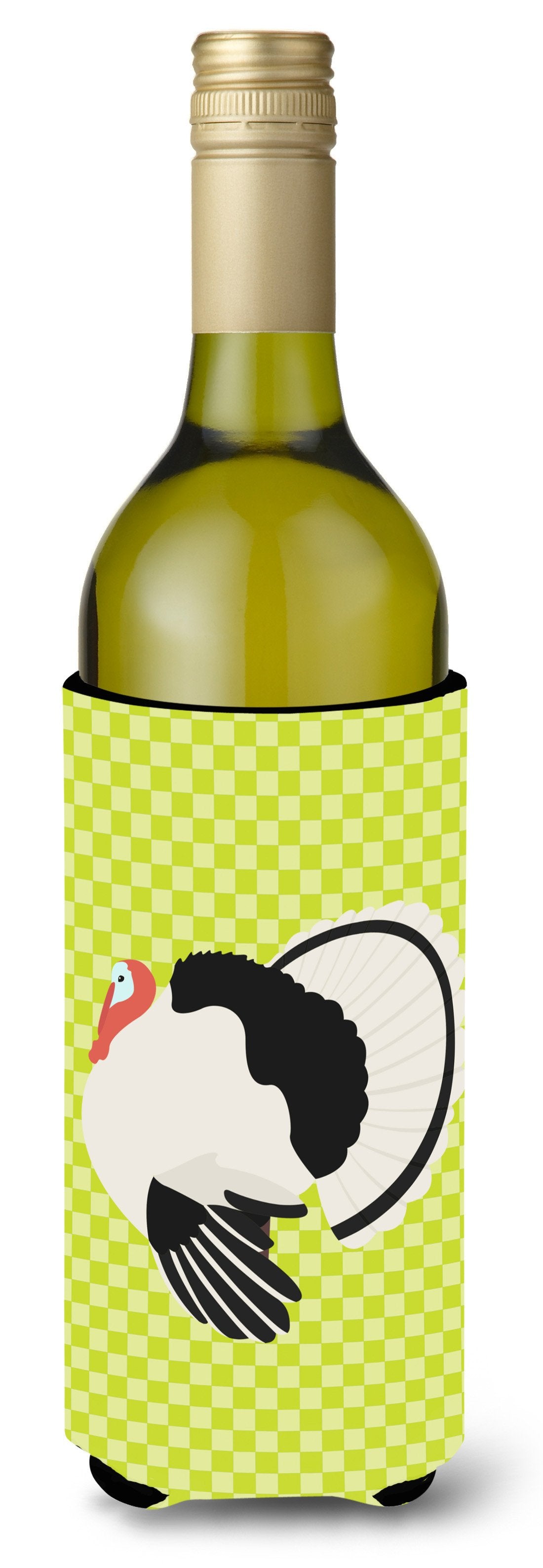 Royal Palm Turkey Green Wine Bottle Beverge Insulator Hugger BB7814LITERK by Caroline&#39;s Treasures