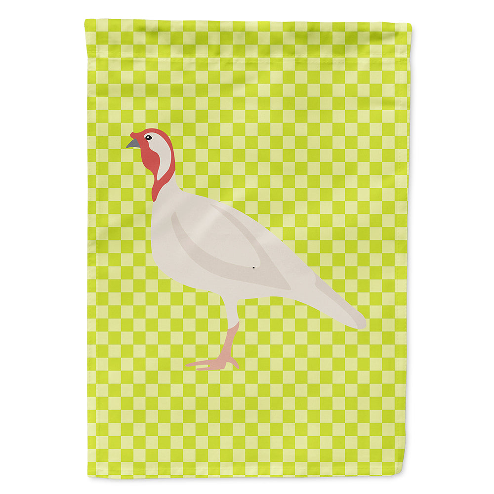 Beltsville Small White Turkey Hen Green Flag Canvas House Size BB7815CHF  the-store.com.