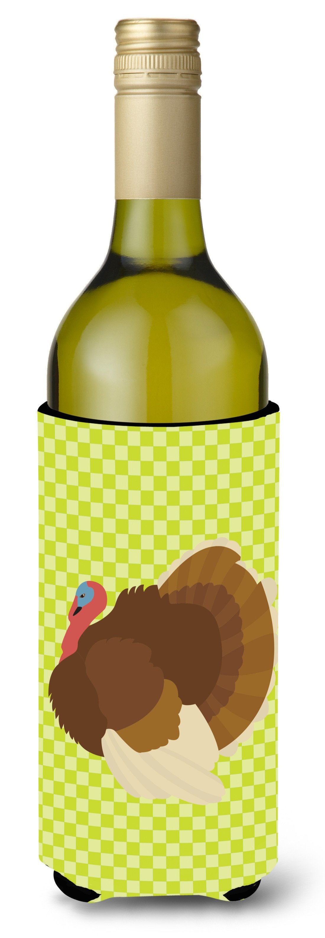 French Turkey Dindon Green Wine Bottle Beverge Insulator Hugger BB7816LITERK by Caroline&#39;s Treasures