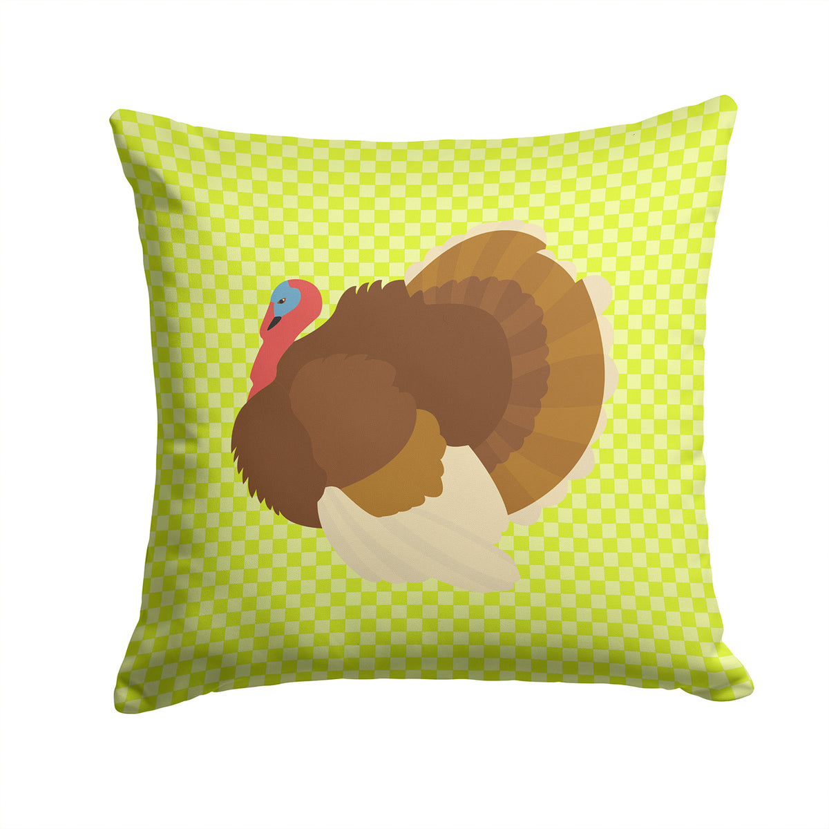 French Turkey Dindon Green Fabric Decorative Pillow BB7816PW1414 - the-store.com