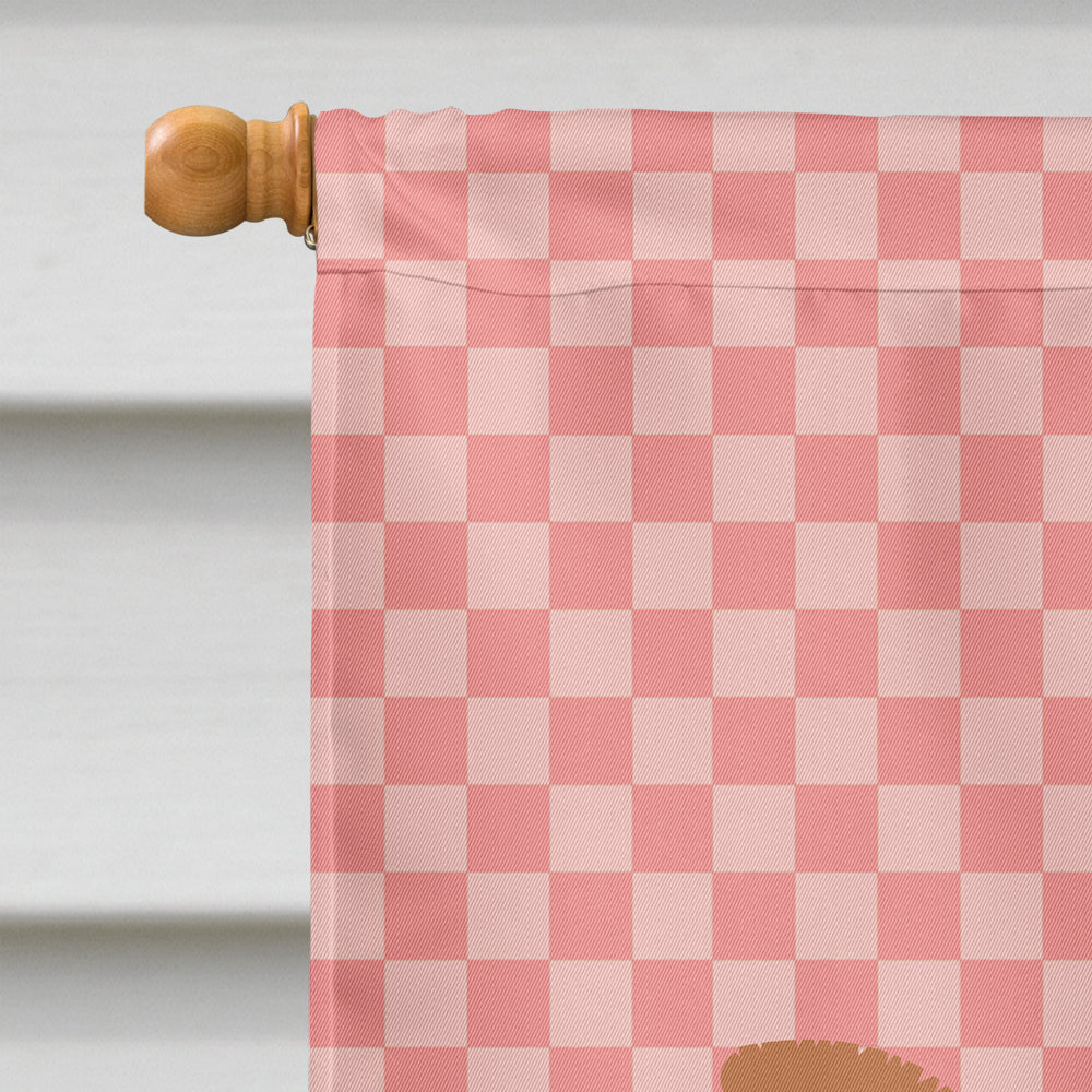 Bactrian Camel Pink Check Flag Canvas House Size BB7818CHF  the-store.com.