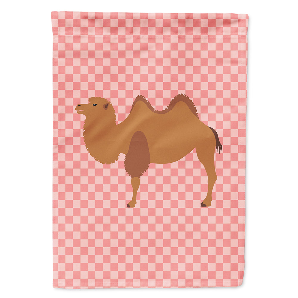 Bactrian Camel Pink Check Flag Canvas House Size BB7818CHF  the-store.com.