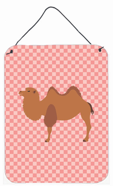 Bactrian Camel Pink Check Wall or Door Hanging Prints BB7818DS1216 by Caroline's Treasures