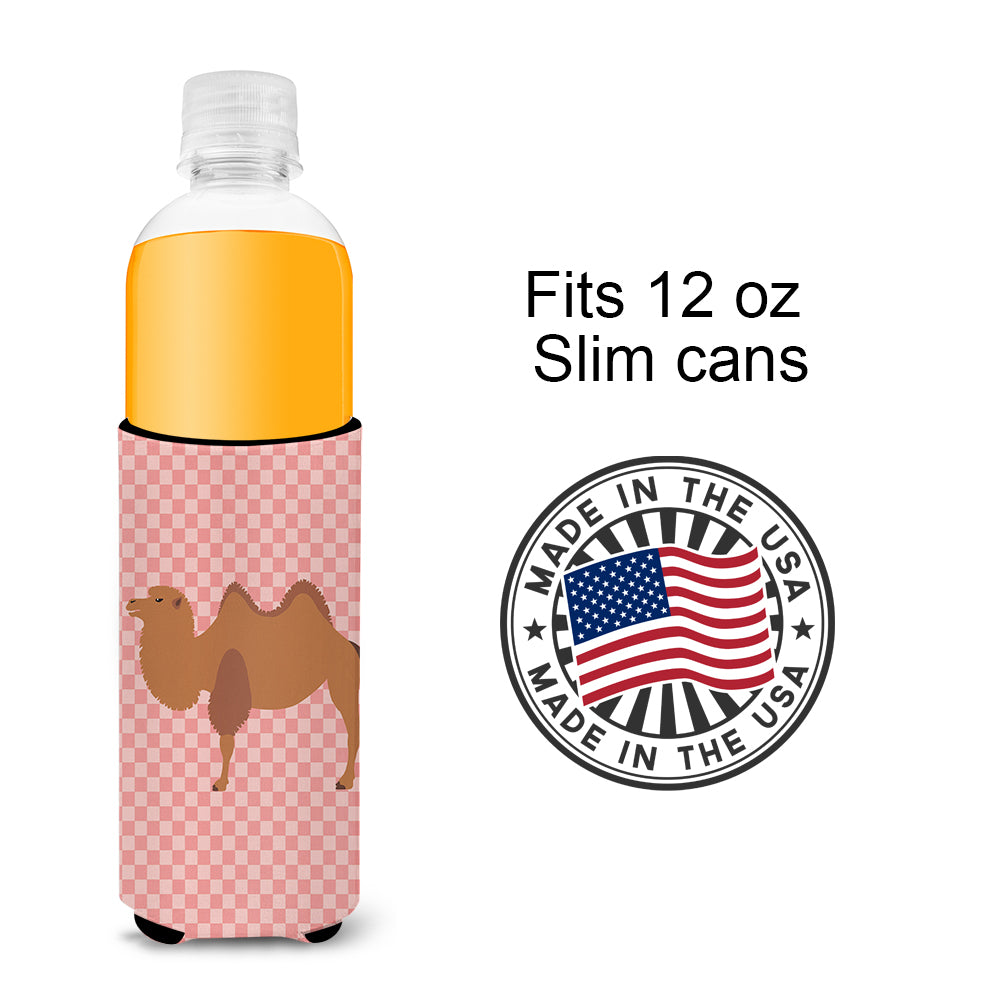 Bactrian Camel Pink Check  Ultra Hugger for slim cans