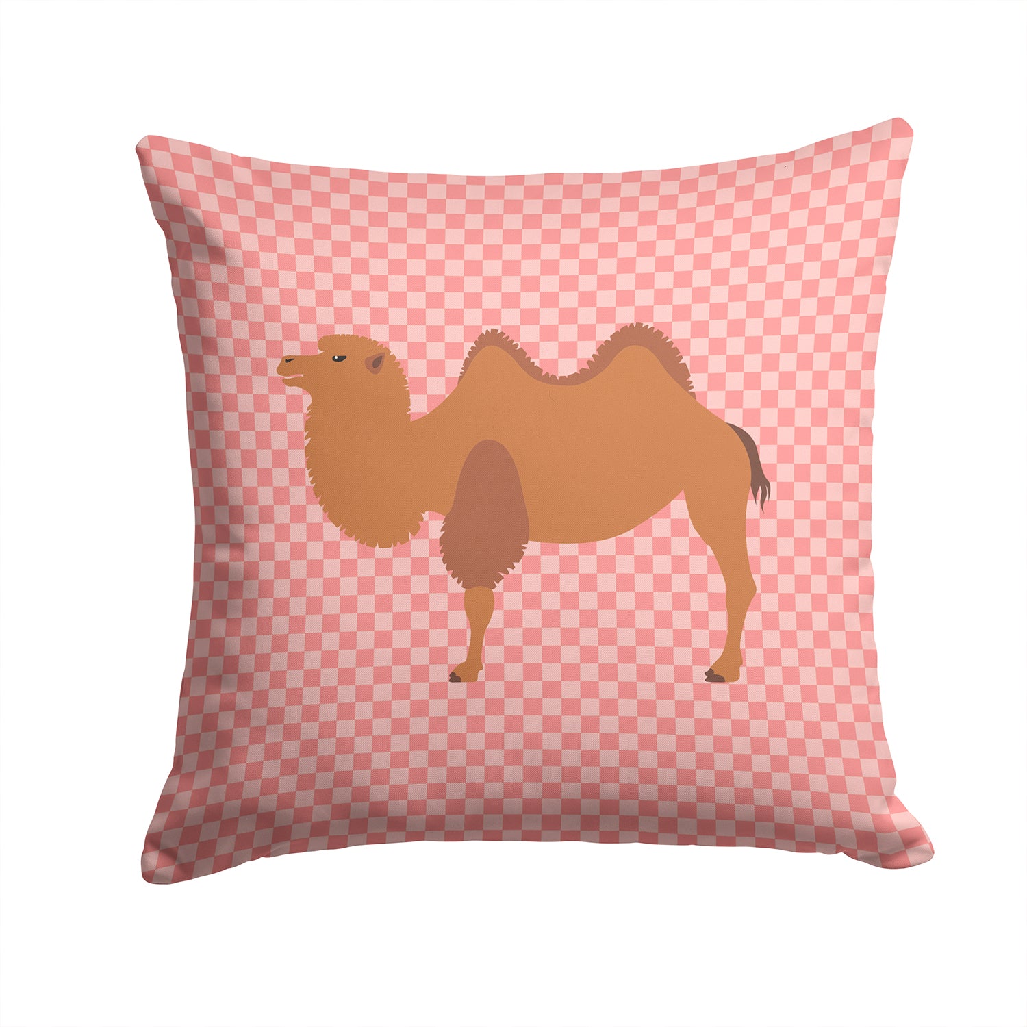 Bactrian Camel Pink Check Fabric Decorative Pillow BB7818PW1414 - the-store.com
