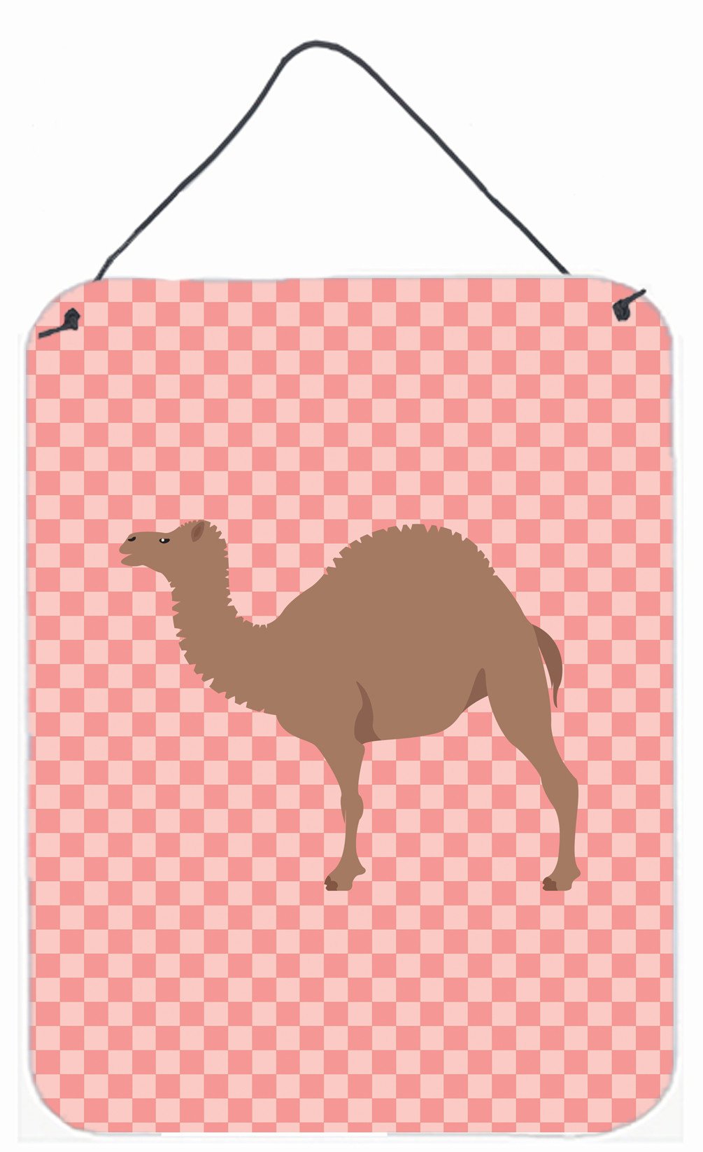 F1 Hybrid Camel Pink Check Wall or Door Hanging Prints BB7819DS1216 by Caroline's Treasures
