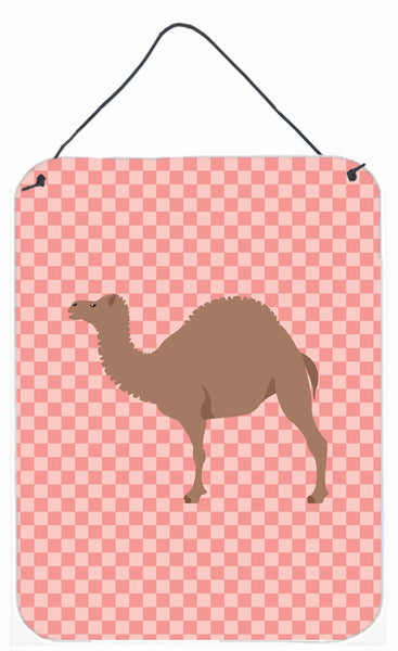F1 Hybrid Camel Pink Check Wall or Door Hanging Prints BB7819DS1216 by Caroline's Treasures