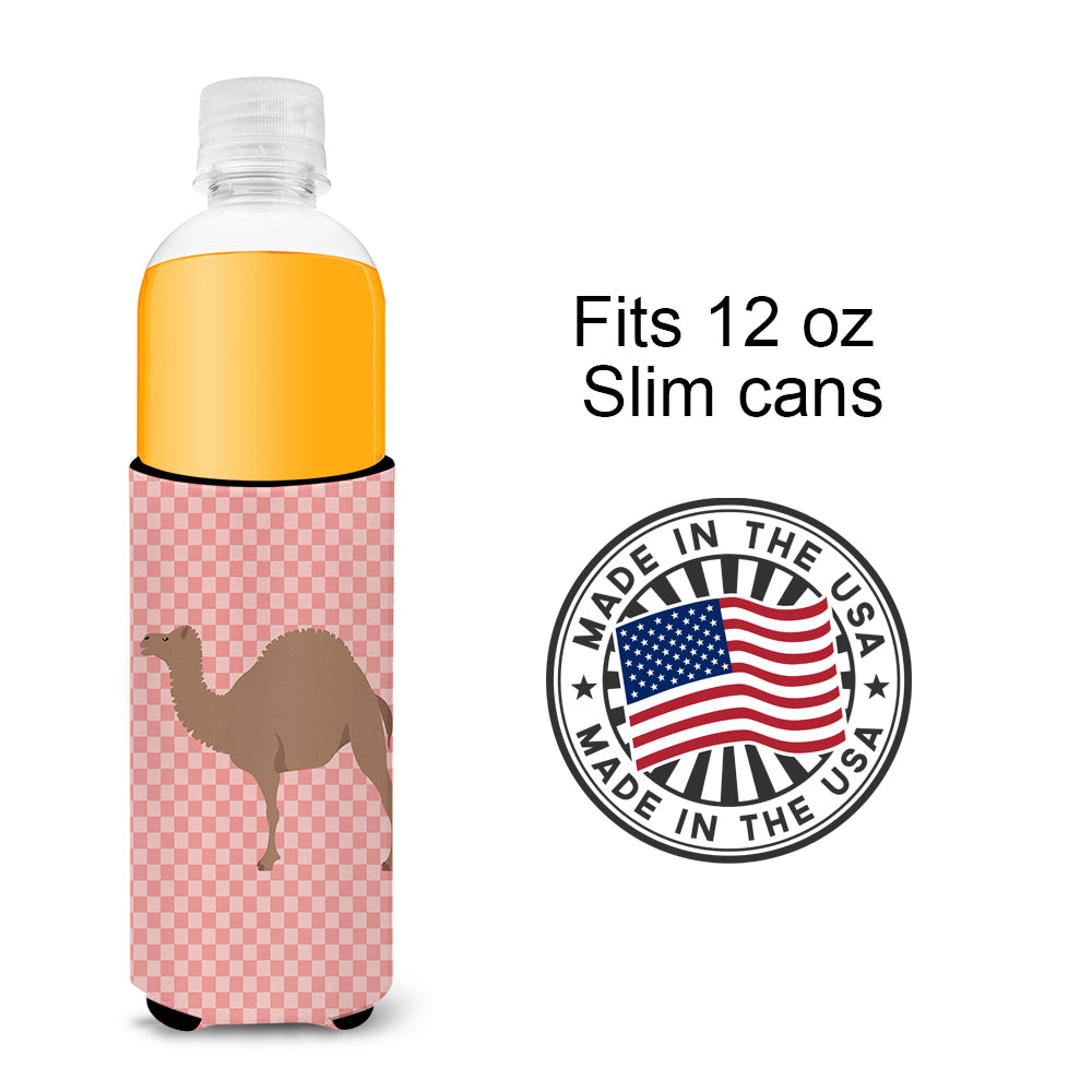F1 Hybrid Camel Pink Check  Ultra Hugger for slim cans