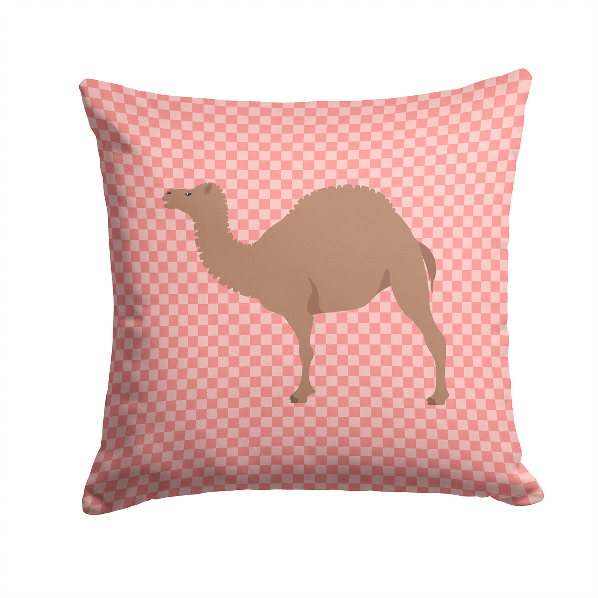 F1 Hybrid Camel Pink Check Fabric Decorative Pillow BB7819PW1414 - the-store.com