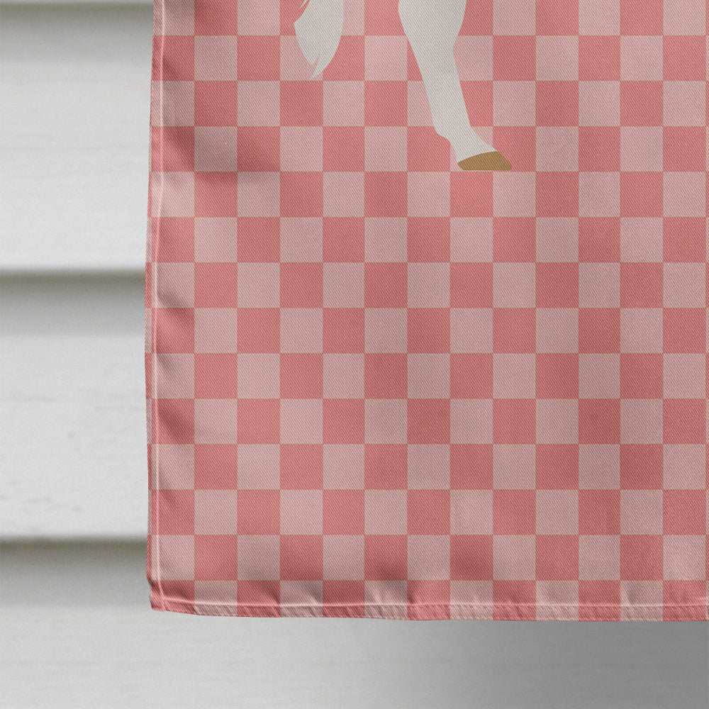 Ayrshire Cow Pink Check Flag Canvas House Size BB7827CHF
