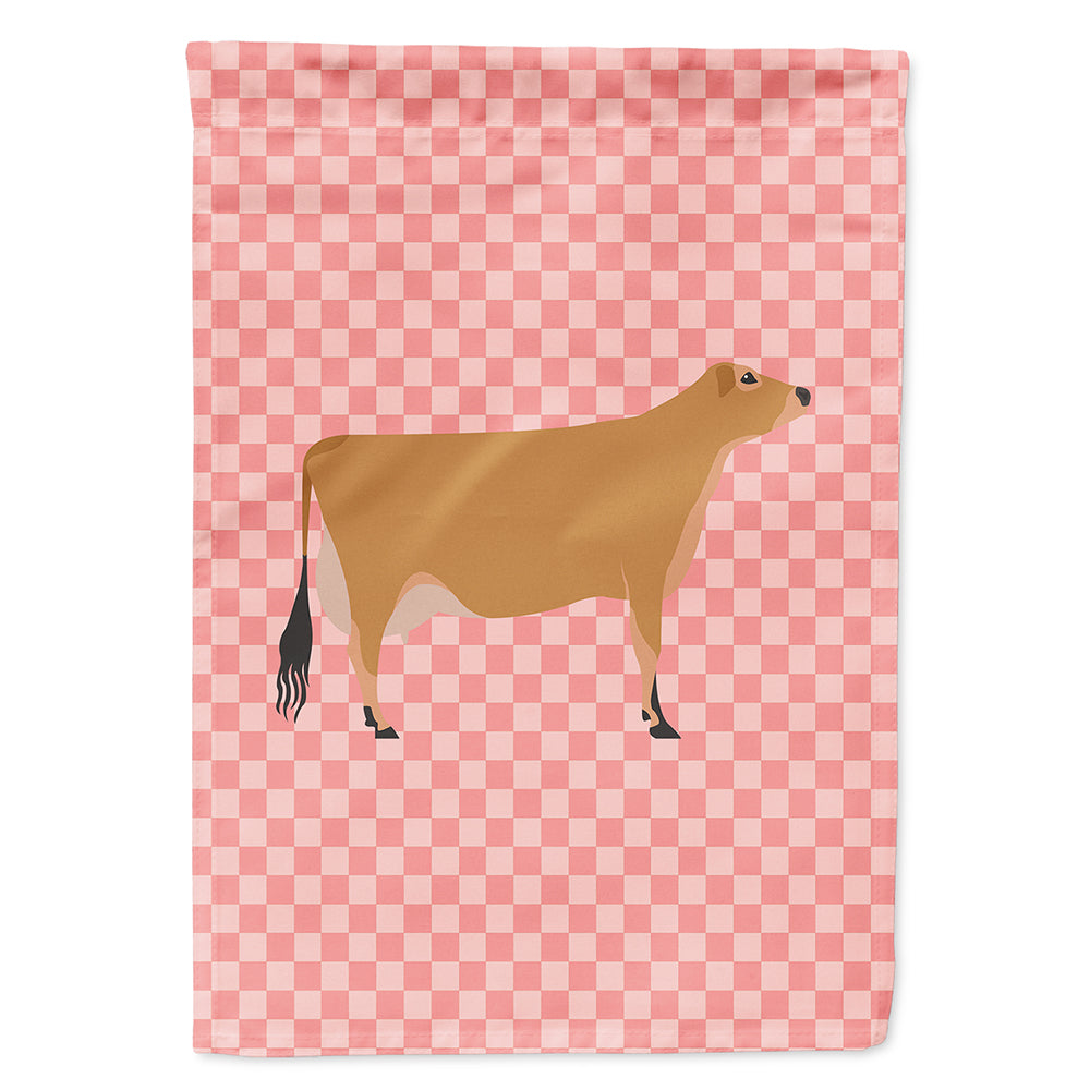 Jersey Cow Pink Check Flag Canvas House Size BB7829CHF  the-store.com.