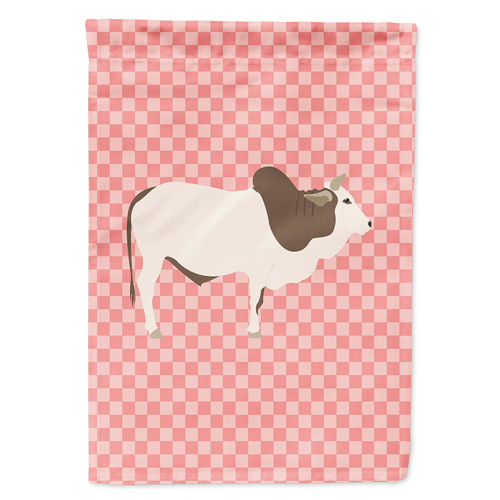 Malvi Cow Pink Check Flag Canvas House Size BB7830CHF  the-store.com.