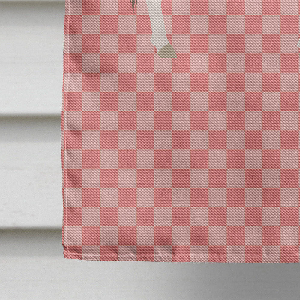 Malvi Cow Pink Check Flag Canvas House Size BB7830CHF