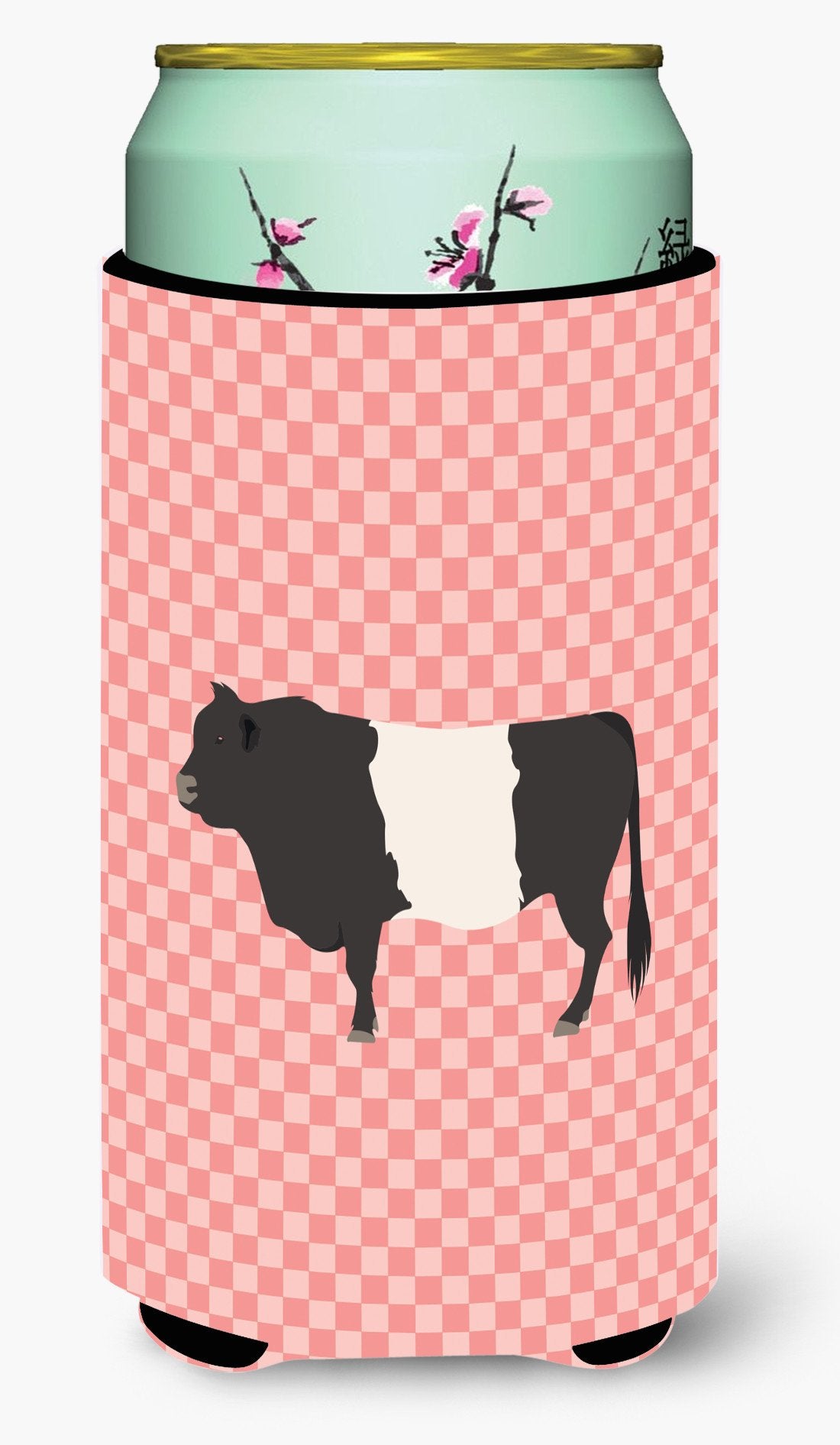 Belted Galloway Cow Pink Check Tall Boy Beverage Insulator Hugger BB7831TBC by Caroline&#39;s Treasures