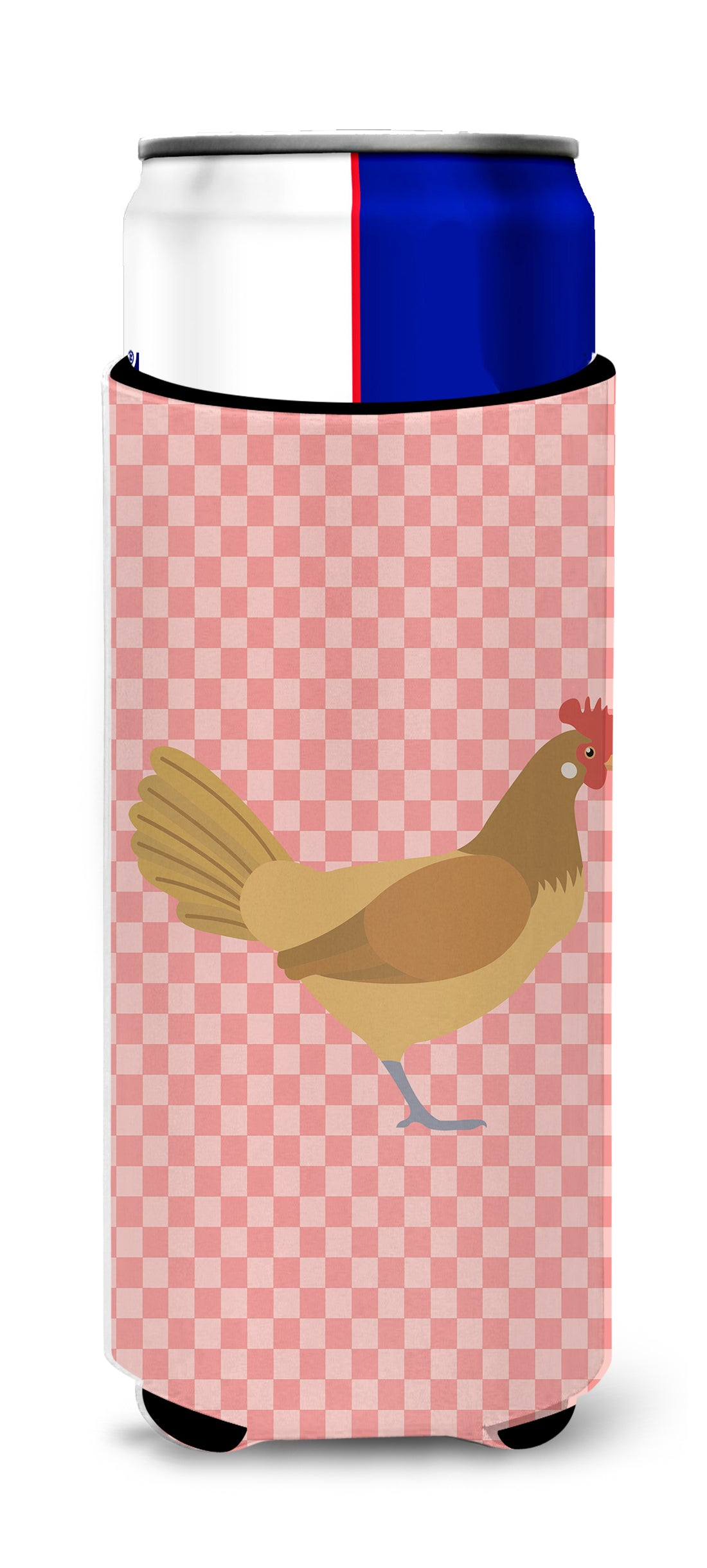 Frisian Friesian Chicken Pink Check  Ultra Hugger for slim cans  the-store.com.