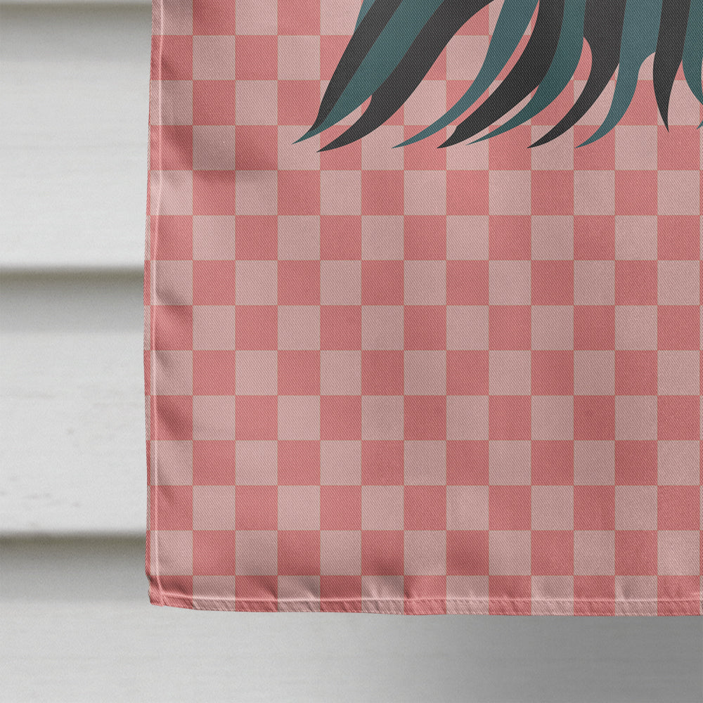 Sumatra Chicken Pink Check Flag Canvas House Size BB7833CHF  the-store.com.