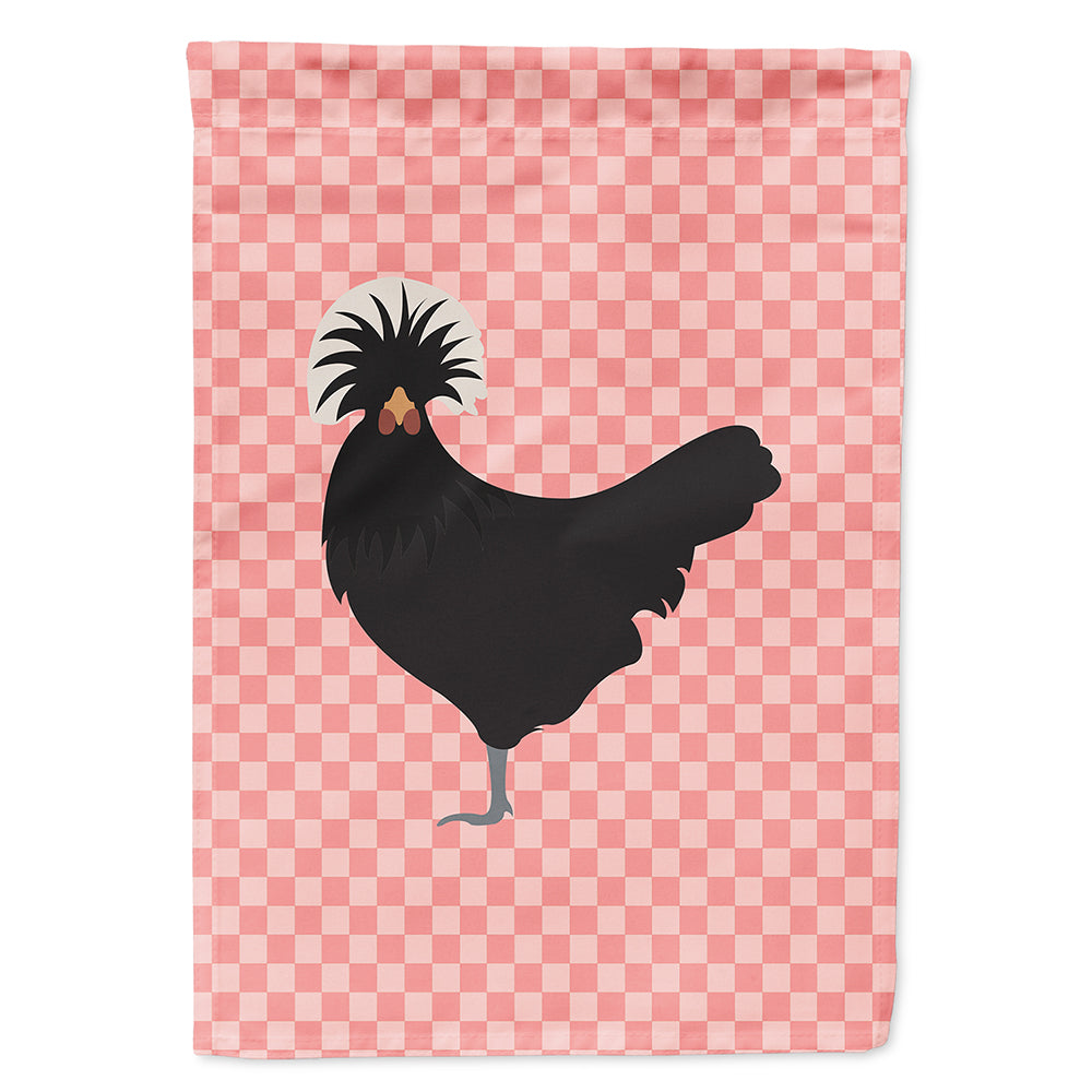 Polish Poland Chicken Pink Check Flag Canvas House Size BB7834CHF