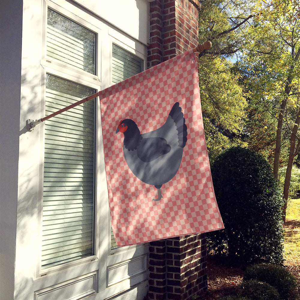Jersey Giant Chicken Pink Check Flag Canvas House Size BB7835CHF  the-store.com.